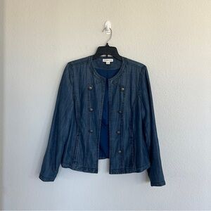 Coldwater Creek Denim Jacket With Button Detail Size 8